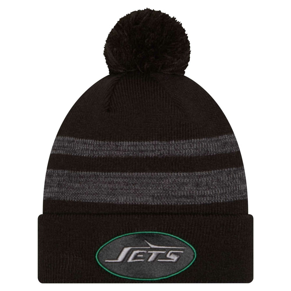 New York Jets New Era Black Dispatch Cuffed Knit Hat with Pom online