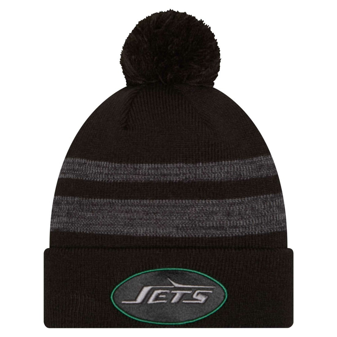 New York Jets New Era Black Dispatch Cuffed Knit Hat with Pom online