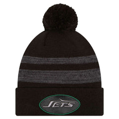 New York Jets New Era Black Dispatch Cuffed Knit Hat with Pom online