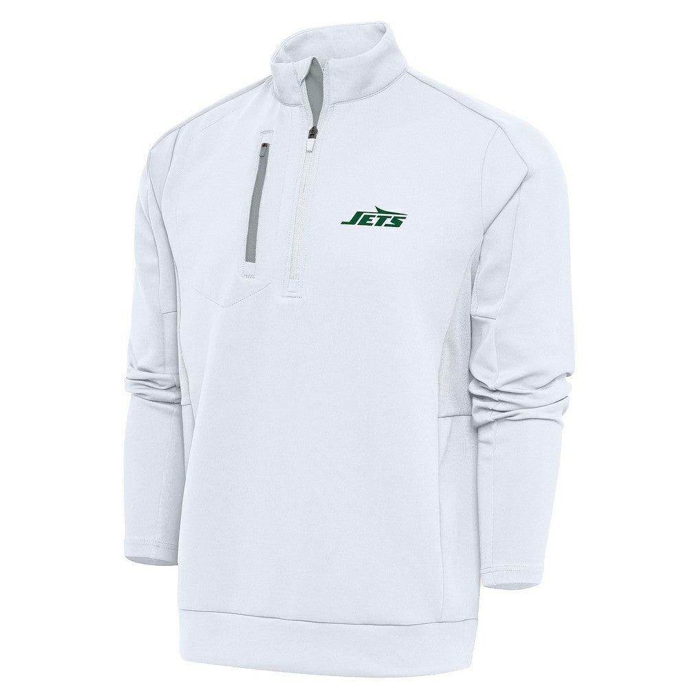 New York Jets Antigua Generation Quarter-Zip Pullover Top - White discount