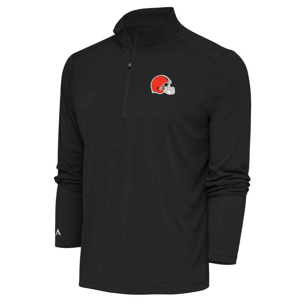 Cleveland Browns Antigua Tribute Quarter-Zip Pullover Top - Black online