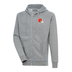 Cleveland Browns Antigua Big & Tall Victory Full-Zip Hoodie - Heather Gray on sale