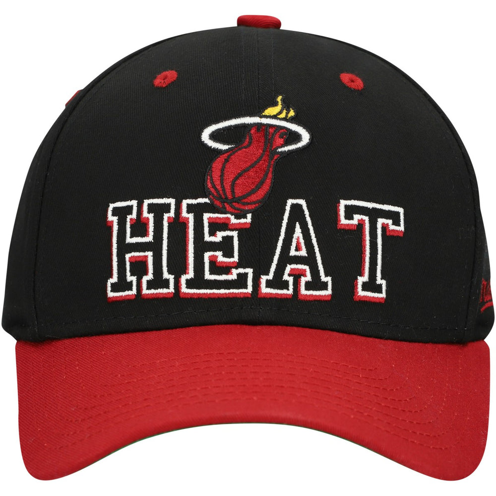Miami Heat Backside Script Two-Tone Pro Crown Adjustable Hat - Black/Red shop