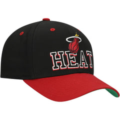 Miami Heat Backside Script Two-Tone Pro Crown Adjustable Hat - Black/Red shop
