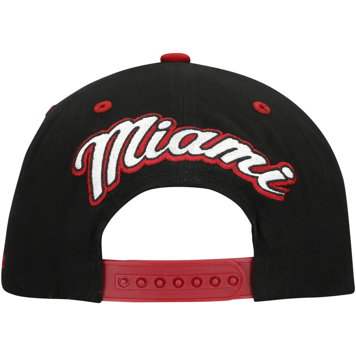 Miami Heat Backside Script Two-Tone Pro Crown Adjustable Hat - Black/Red shop