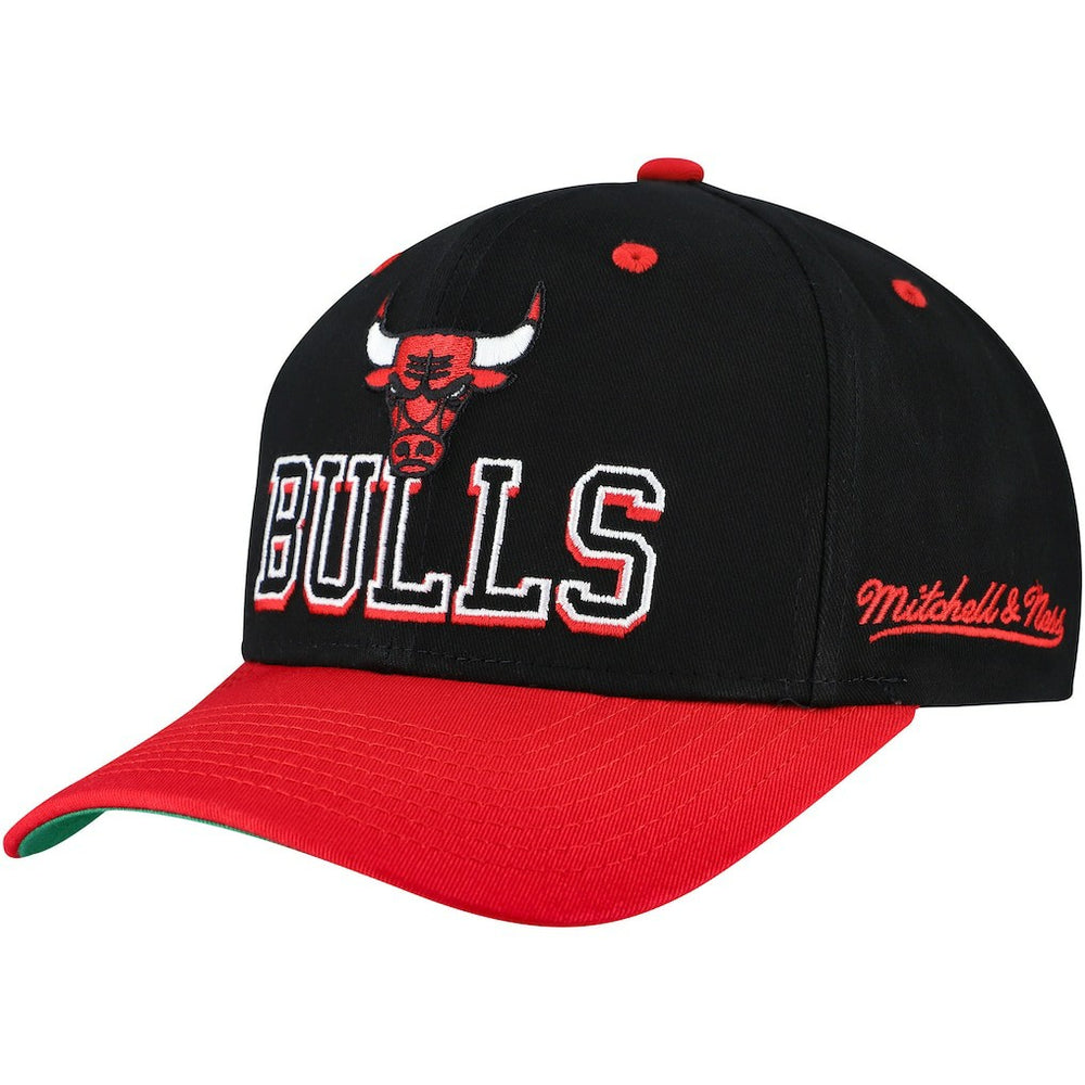 Chicago Bulls Backside Script 2-Tone Pro Crown Adjustable Hat - Black/Red discount