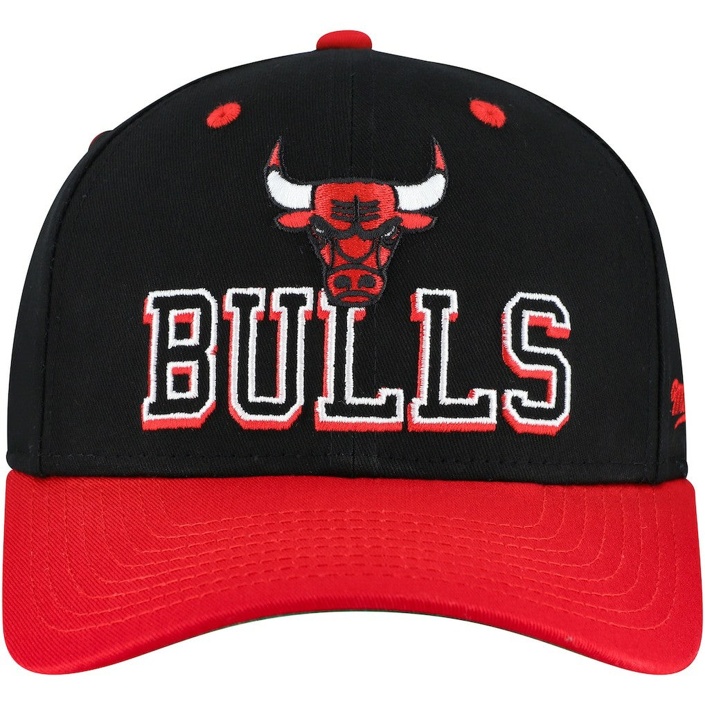 Chicago Bulls Backside Script 2-Tone Pro Crown Adjustable Hat - Black/Red discount