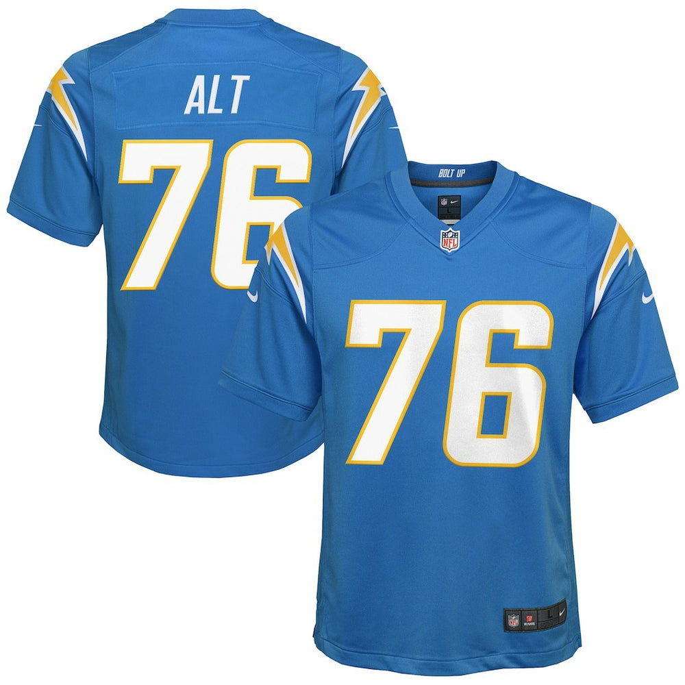 Joe Alt Los Angeles Chargers Youth Game Jersey - Powder Blue sale