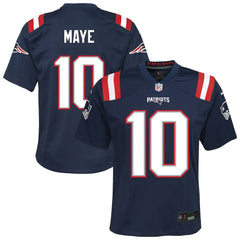Drake Maye New England Patriots Youth Game Jersey - Navy for sale