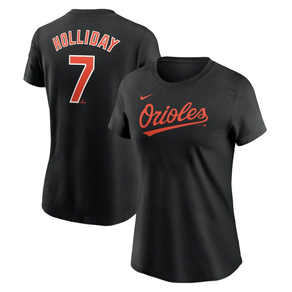 Jackson Holliday Baltimore Orioles Women's Cooperstown Collection Fuse Name & Number T-Shirt Black
