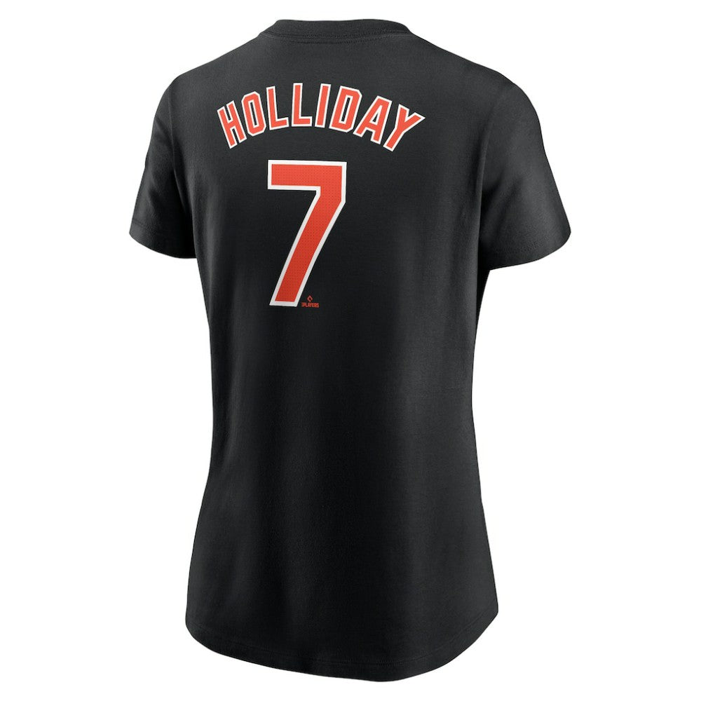 Jackson Holliday Baltimore Orioles Women's Cooperstown Collection Fuse Name & Number T-Shirt Black