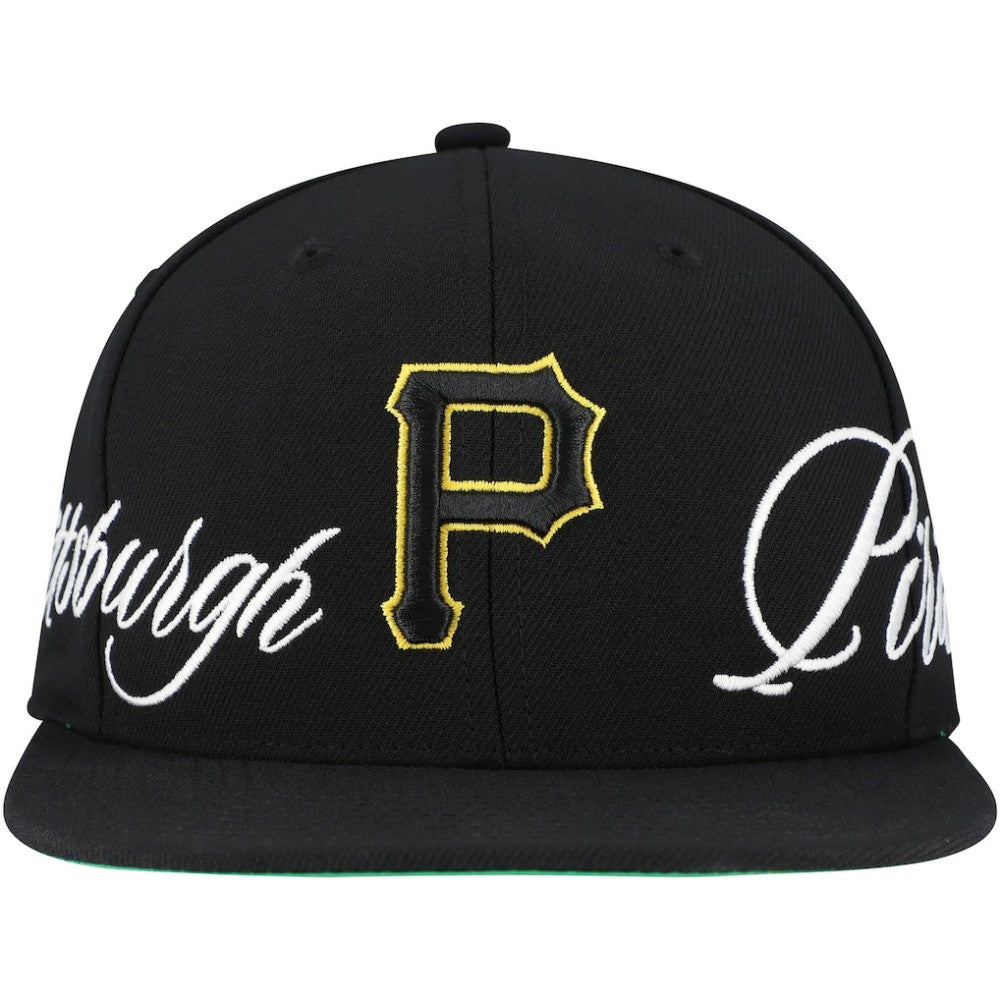 Pittsburgh Pirates Just Don x MLB Lux Script Snapback Hat Black