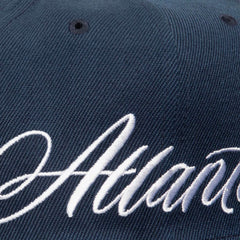 Atlanta Braves Just Don x MLB Lux Script Snapback Hat Navy