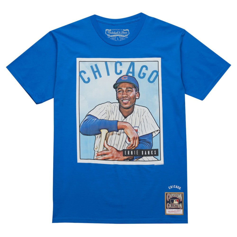 Ernie Banks Chicago Cubs Cooperstown Collection Collectors Connection T-Shirt Royal