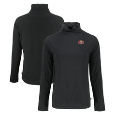 San Francisco 49ers Cutter & Buck Women's Coastline Epic Comfort Eco Recycled Funnel Neck Raglan Pullover Sweatshirt - Black discount