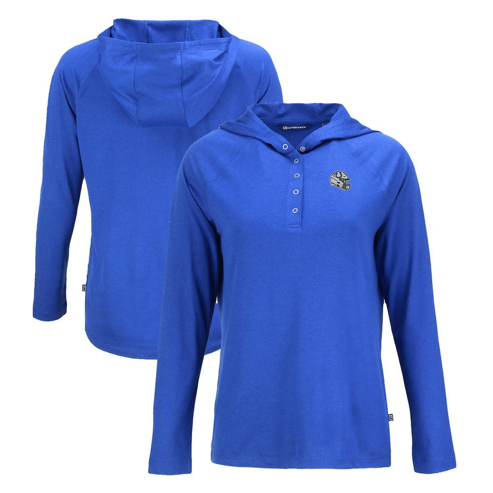 Indianapolis Colts Cutter & Buck Women's Coastline Epic Comfort Eco Recycled Raglan Pullover Hoodie - Royal cheap