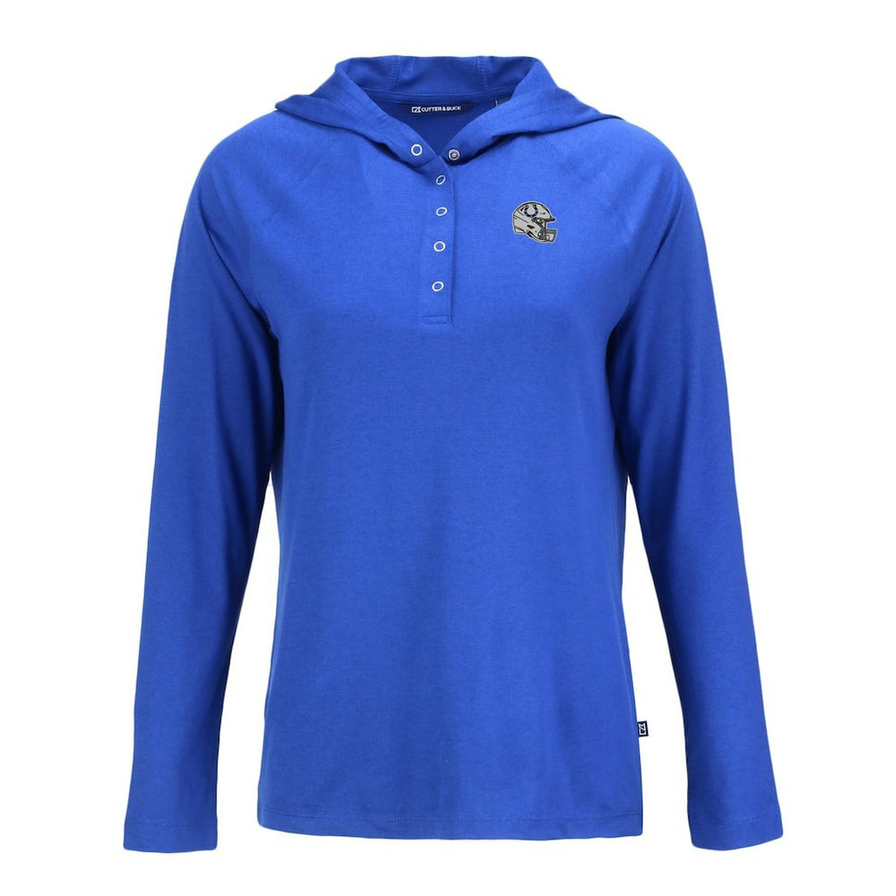 Indianapolis Colts Cutter & Buck Women's Coastline Epic Comfort Eco Recycled Raglan Pullover Hoodie - Royal cheap