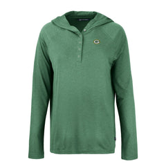 Green Bay Packers Cutter & Buck Women's Coastline Epic Comfort Eco Recycled Raglan Pullover Hoodie - Hunter Green on sale