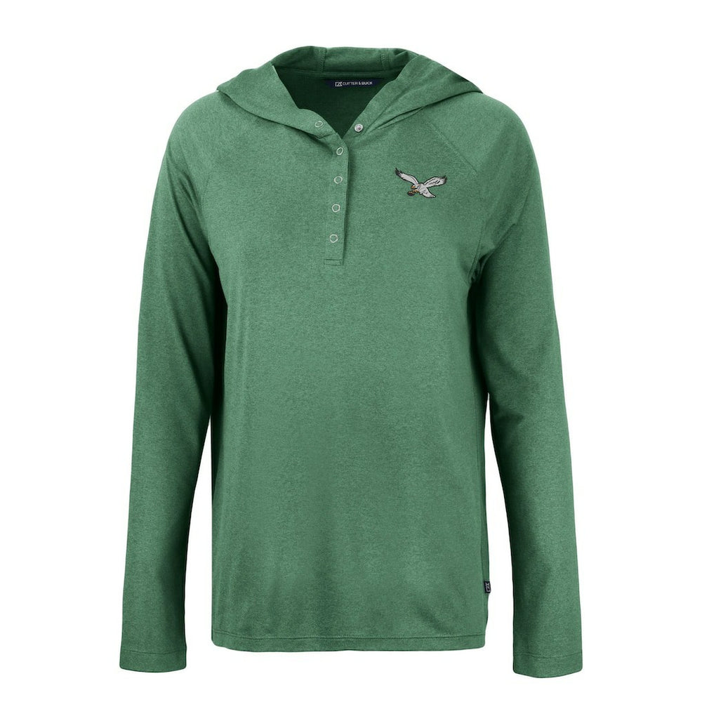 Philadelphia Eagles Cutter & Buck Women's Historic Coastline Epic Comfort Eco Recycled Raglan Pullover Hoodie - Hunter Green cheap