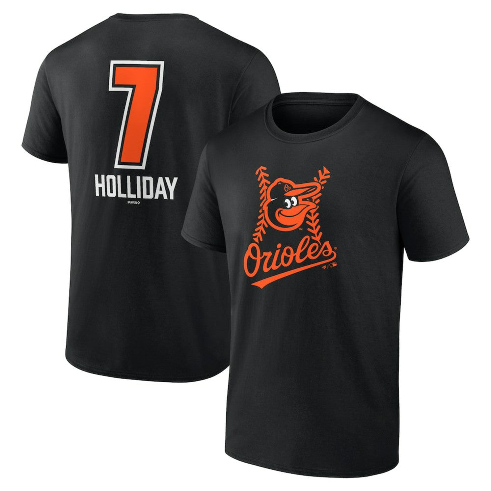 Jackson Holliday Baltimore Orioles Fastball Player Name & Number T-Shirt Black
