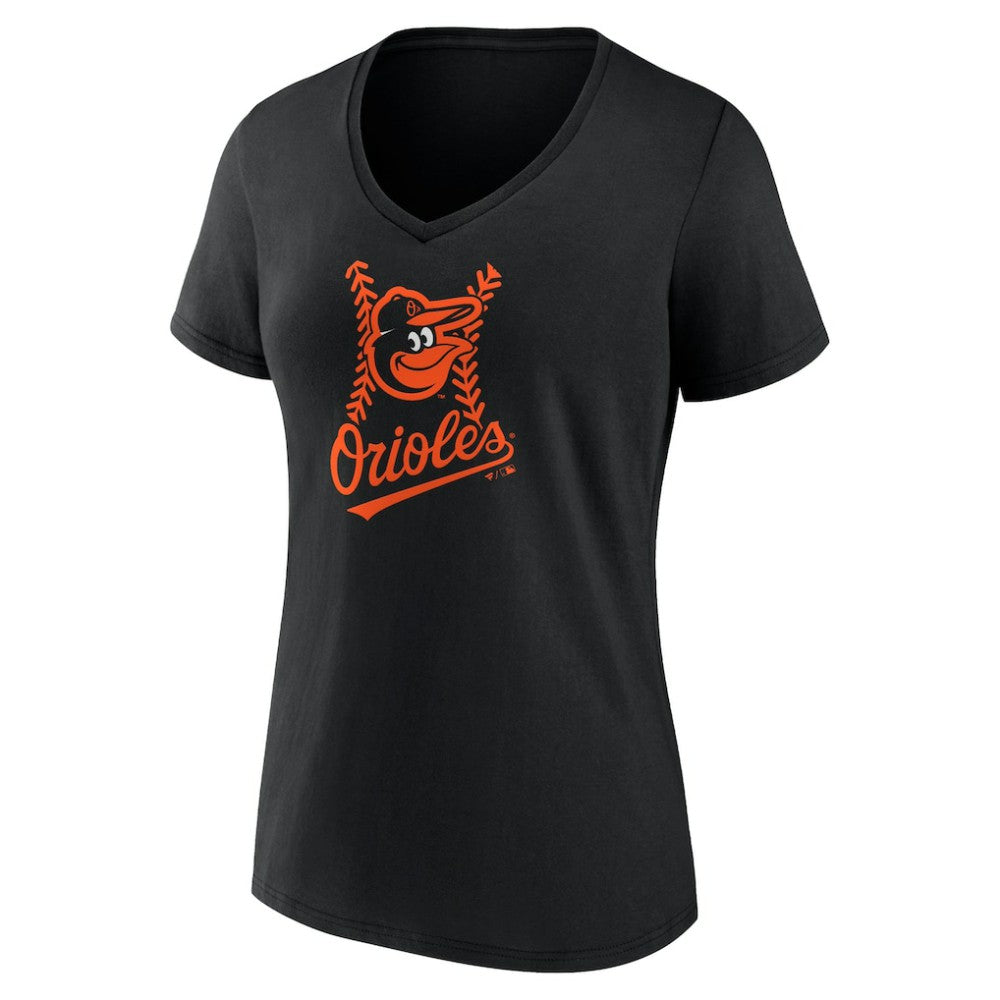 Jackson Holliday Baltimore Orioles Women's Fastball Player Name & Number V-Neck T-Shirt Black