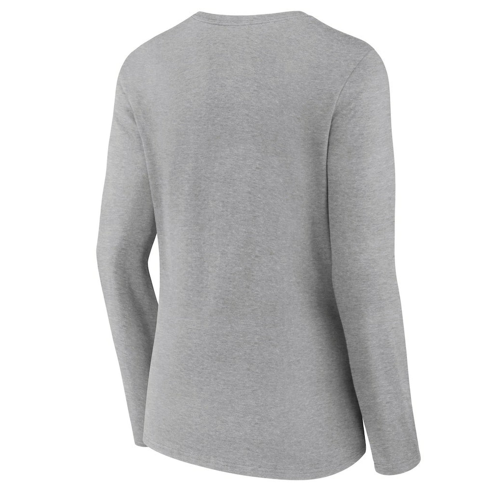 Cleveland Browns Women's Primary Logo Long Sleeve V-Neck T-Shirt - Gray for sale