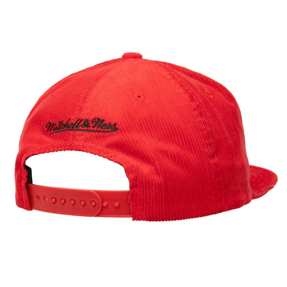 Atlanta Braves Male Adult Corduroy Snapback Hat Red