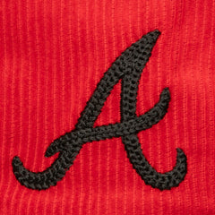 Atlanta Braves Male Adult Corduroy Snapback Hat Red