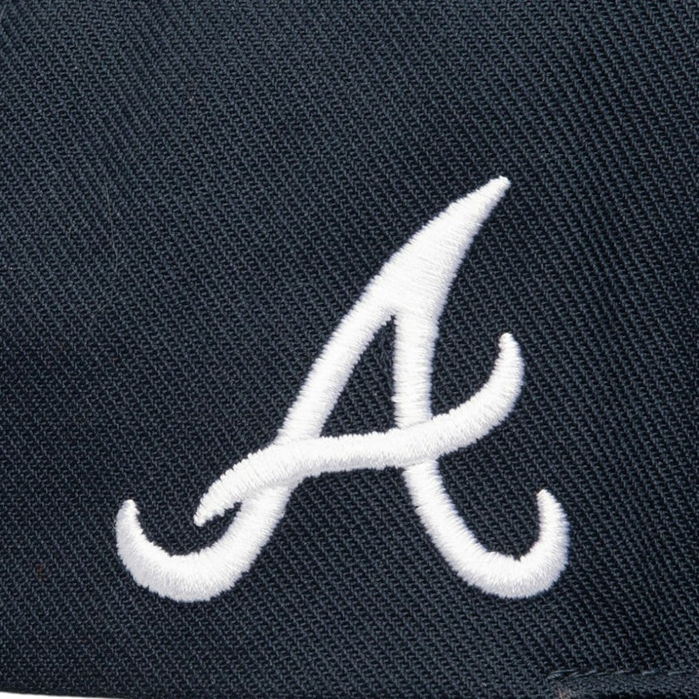 Atlanta Braves Double Up Snapback Hat Navy