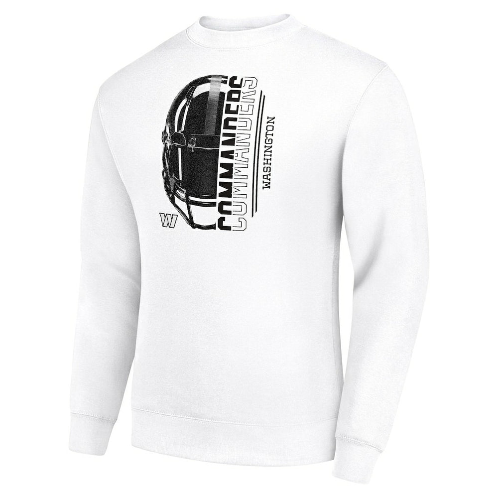 Washington Commanders Starter Half Helmet Team Graphic Tri-Blend Fleece Pullover Sweatshirt - White discount