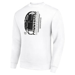 Washington Commanders Starter Half Helmet Team Graphic Tri-Blend Fleece Pullover Sweatshirt - White discount