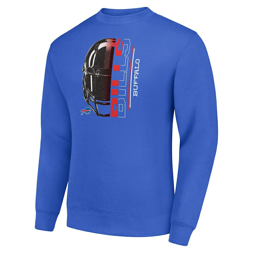 Buffalo Bills Starter Half Helmet Team Graphic Tri-Blend Fleece Pullover Sweatshirt - Royal on sale