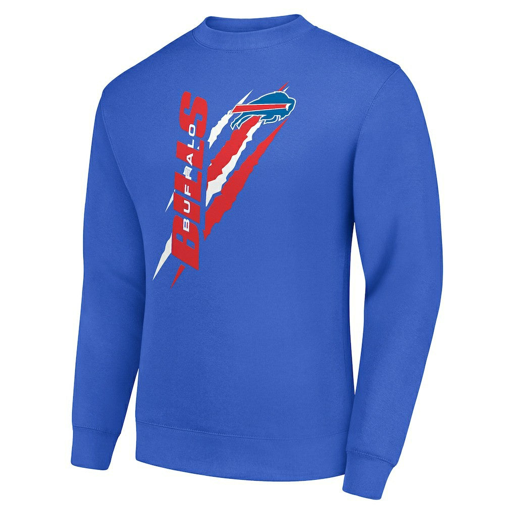 Buffalo Bills Starter Color Scratch Team Graphic Fleece Pullover Sweatshirt - Royal outlet