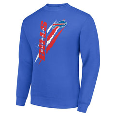 Buffalo Bills Starter Color Scratch Team Graphic Fleece Pullover Sweatshirt - Royal outlet