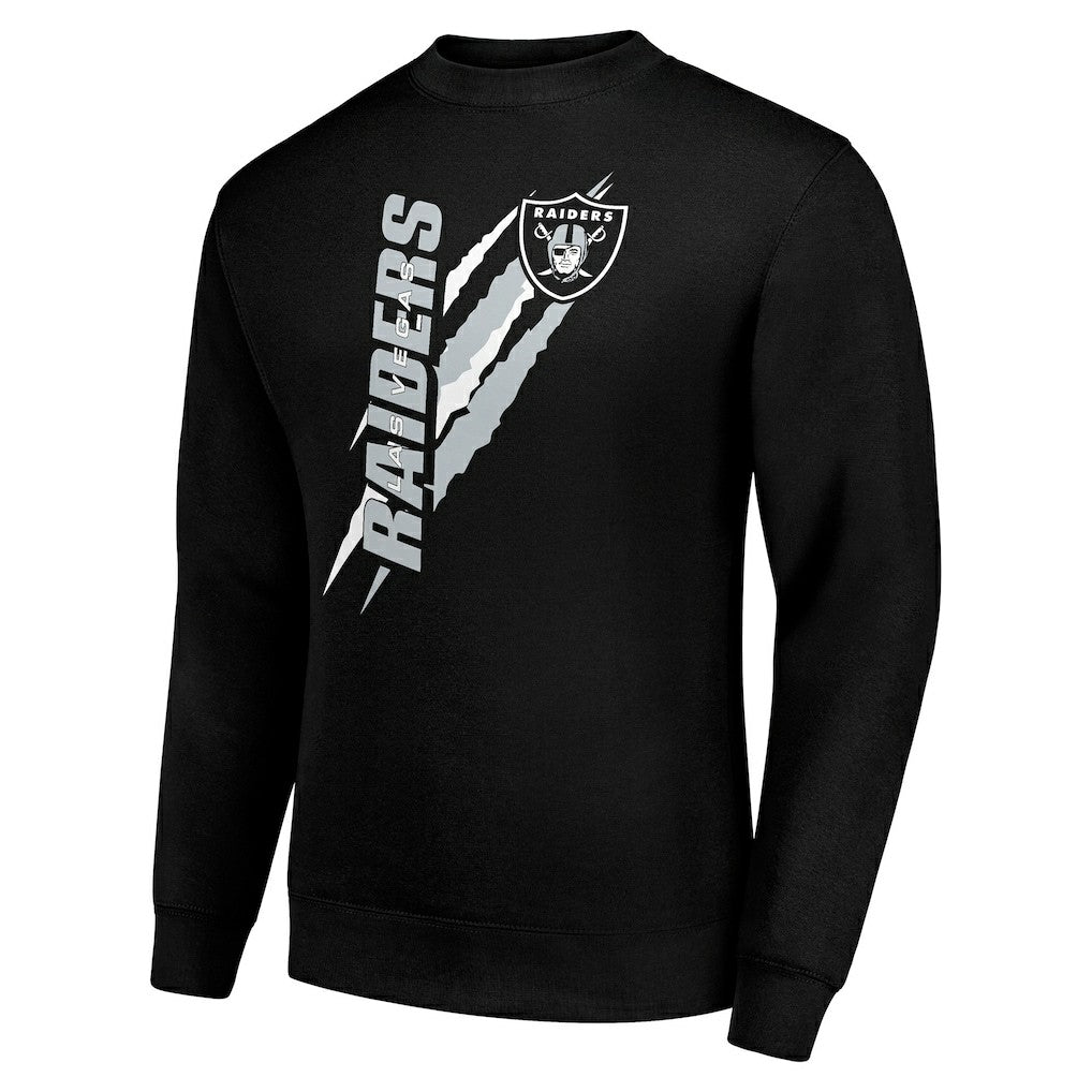 Las Vegas Raiders Starter Color Scratch Team Graphic Fleece Pullover Sweatshirt - Black cheap
