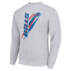Buffalo Bills Starter Color Scratch Team Graphic Fleece Pullover Sweatshirt - Heather Gray online