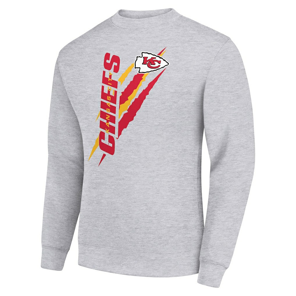 Kansas City Chiefs Starter Color Scratch Team Graphic Fleece Pullover Sweatshirt - Heather Gray online