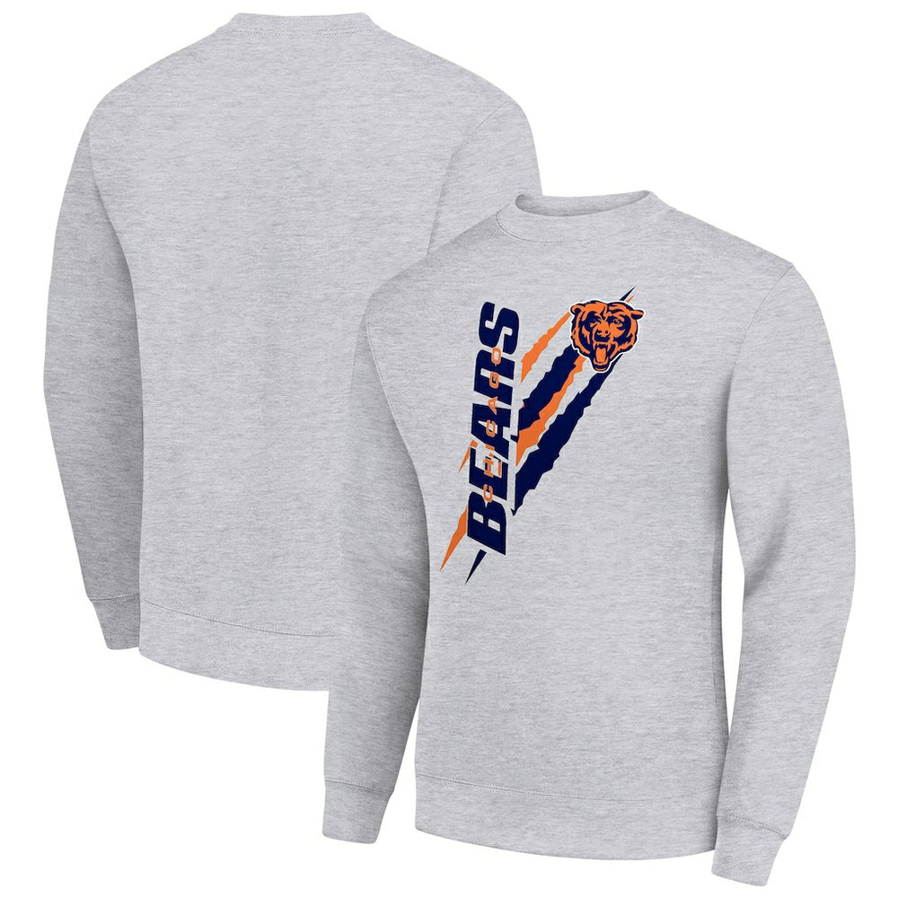 Chicago Bears Starter Color Scratch Team Graphic Fleece Pullover Sweatshirt - Heather Gray discount
