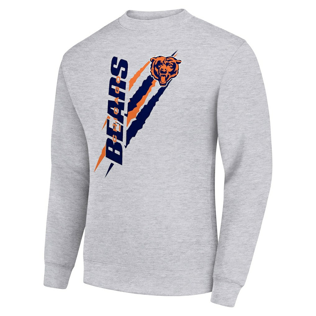 Chicago Bears Starter Color Scratch Team Graphic Fleece Pullover Sweatshirt - Heather Gray discount