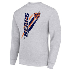 Chicago Bears Starter Color Scratch Team Graphic Fleece Pullover Sweatshirt - Heather Gray discount
