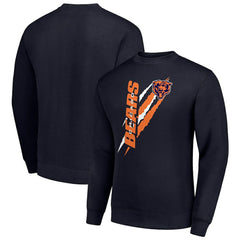 Chicago Bears Starter Color Scratch Team Graphic Fleece Pullover Sweatshirt - Navy sale