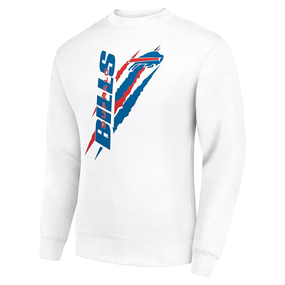 Buffalo Bills Starter Color Scratch Team Graphic Fleece Pullover Sweatshirt - White discount