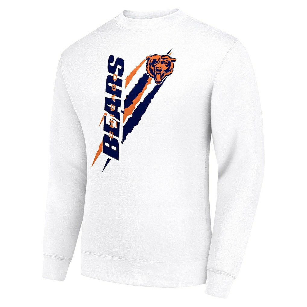 Chicago Bears Starter Color Scratch Team Graphic Fleece Pullover Sweatshirt - White discount