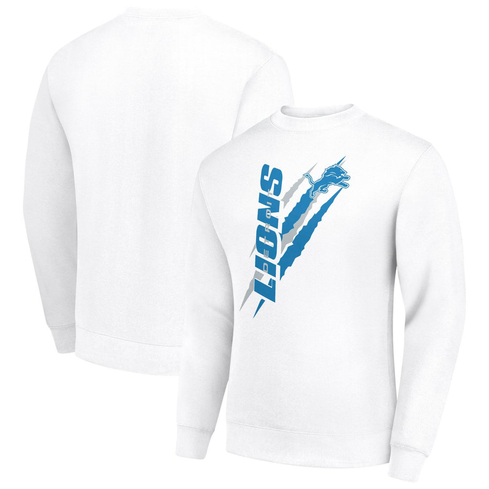 Detroit Lions Starter Color Scratch Team Graphic Fleece Pullover Sweatshirt - White on sale