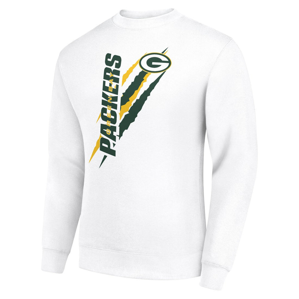 Green Bay Packers Starter Color Scratch Team Graphic Fleece Pullover Sweatshirt - White cheap