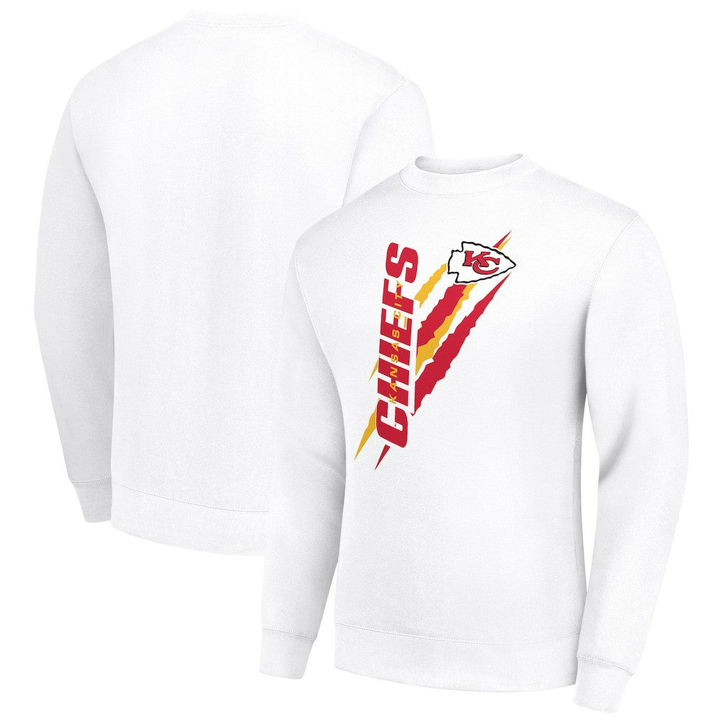 Kansas City Chiefs Starter Color Scratch Team Graphic Fleece Pullover Sweatshirt - White outlet