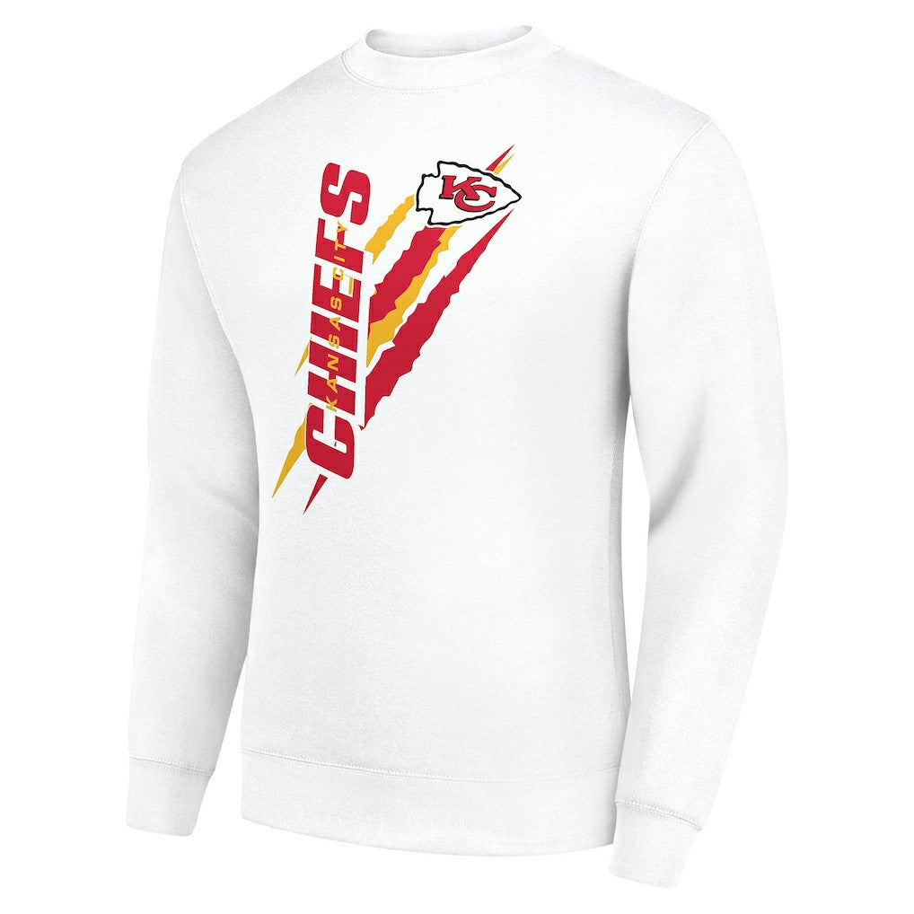 Kansas City Chiefs Starter Color Scratch Team Graphic Fleece Pullover Sweatshirt - White outlet