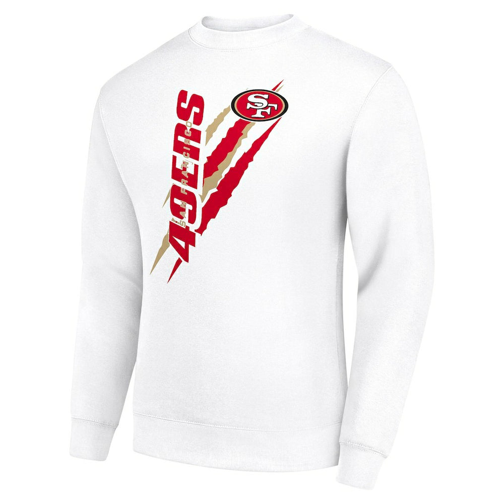 San Francisco 49ers Starter Color Scratch Team Graphic Fleece Pullover Sweatshirt - White sale