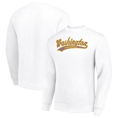 Washington Commanders Starter Tailsweep Team Graphic Tri-Blend Fleece Pullover Sweatshirt - White on sale