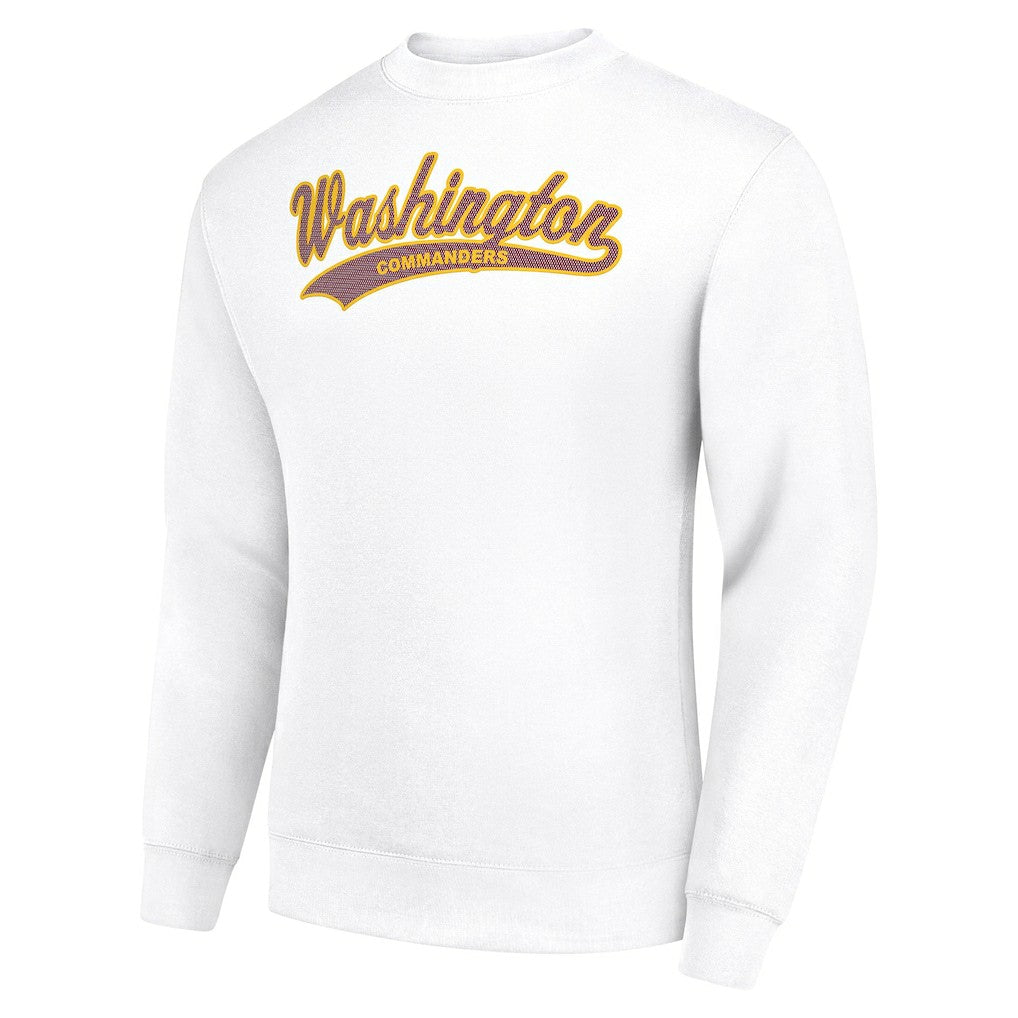 Washington Commanders Starter Tailsweep Team Graphic Tri-Blend Fleece Pullover Sweatshirt - White on sale